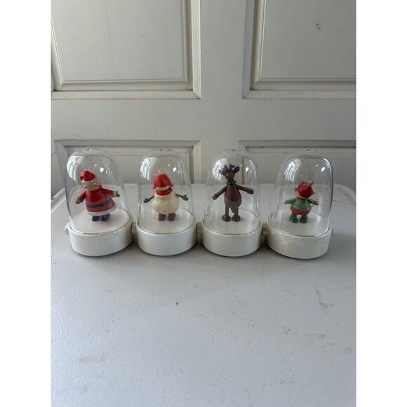 Hallmark 2012 Happy Tapper Musical Dancing Elf Reindeer Snowman Santa Set Tested - Picture 2 of 3